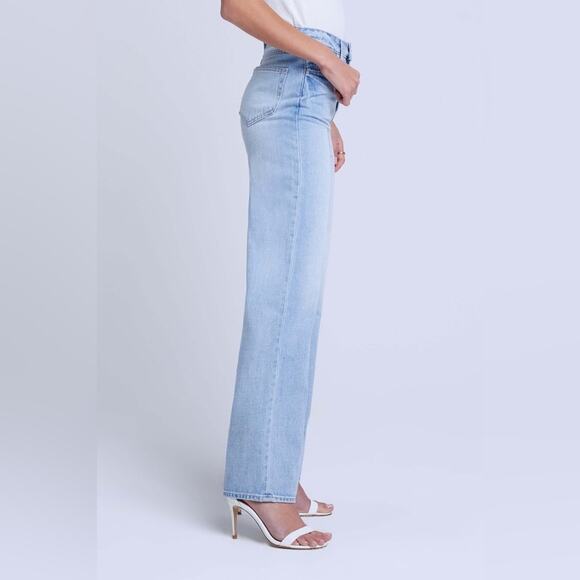 L’Agence Jones Ultra High Rise Stovepipe Cotton Denim Jeans Fontana Wash Size 28 - Picture 7 of 8